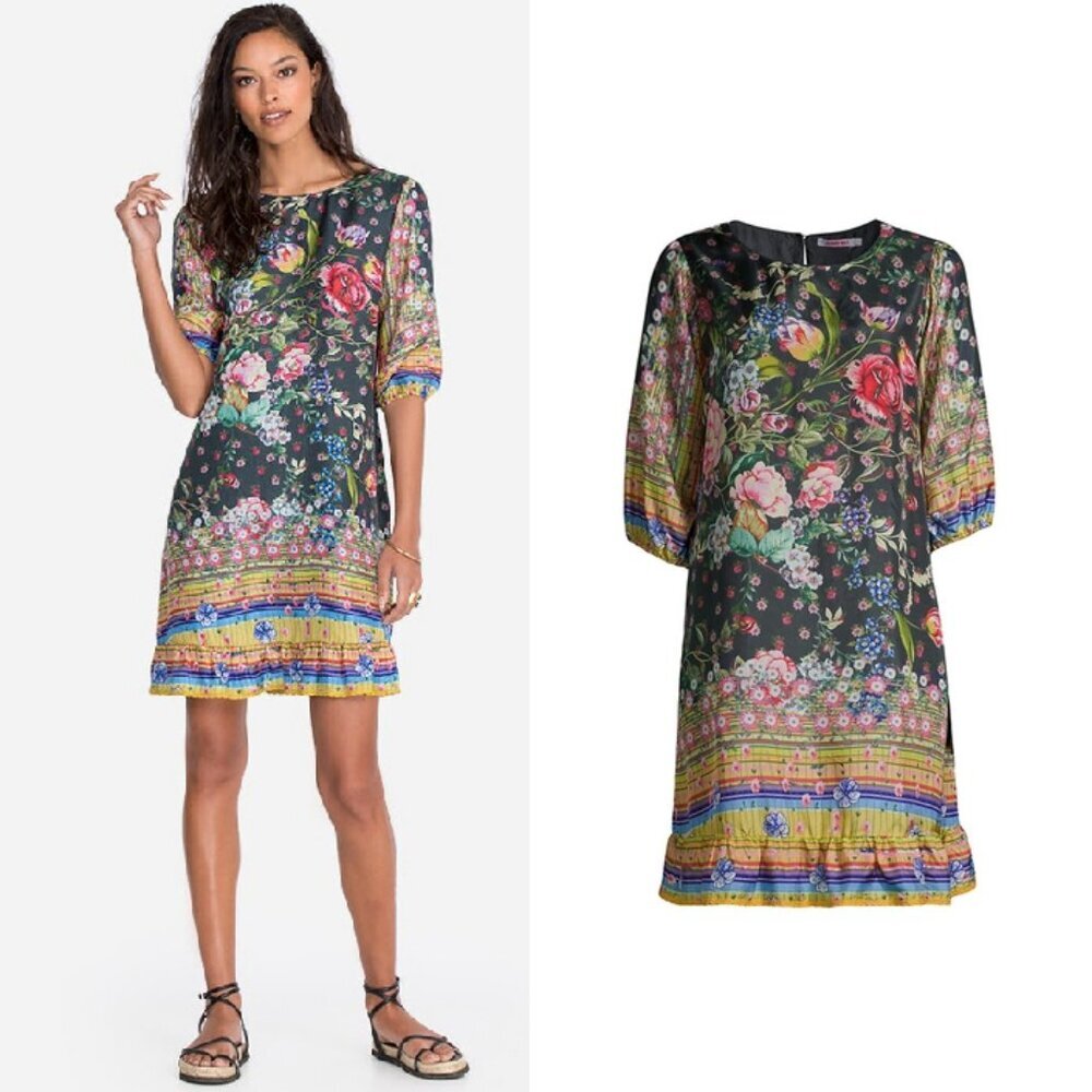 Johnny Was Naomi Wren Silk Dress XS